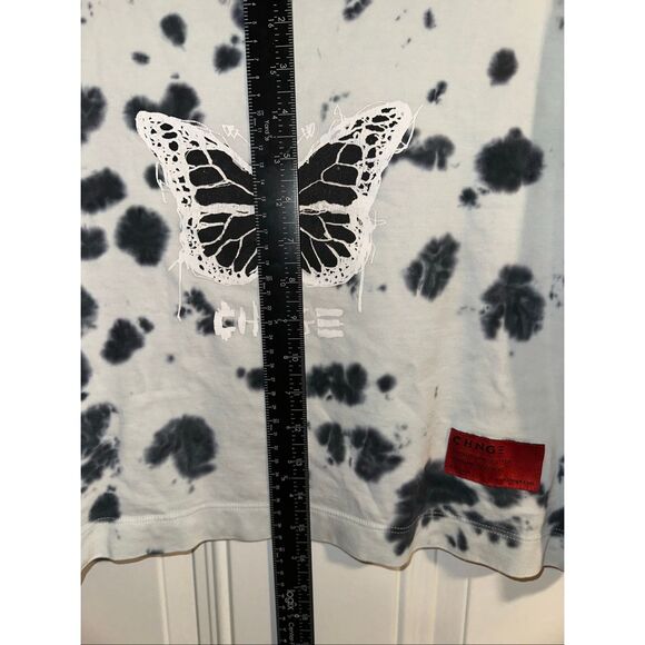 CHNGE Butterfly Tie-Dye Short-Sleeve Crop Top – Women’s Size Large - Picture 9 of 10